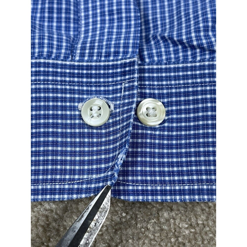 Brooks Brothers NON IRON Regular Fit Button Down Shirt Men M Cotton Blue Gingham - Picture 14 of 14